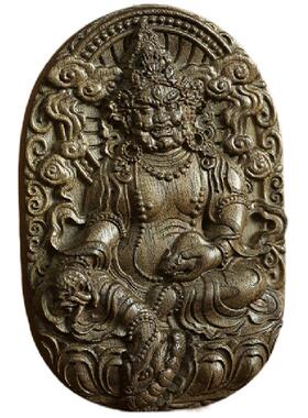 黄财神吊坠项链汽车钥匙挂件