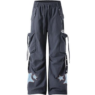 自然涩美式酷辣工装裤女秋季薄款运动风kpop穿搭超好看爵士舞裤子