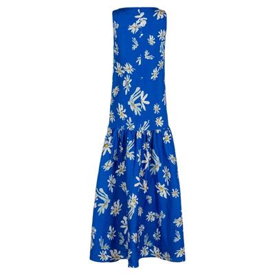 SHORT SENTENCE /短句女士雏菊印花一字肩连衣裙银泰301574