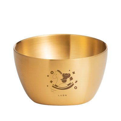 如山自主进食木柄小金勺