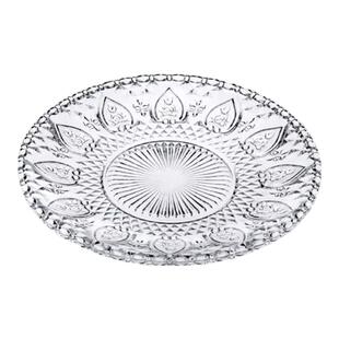 玻璃盘果盘透明家用客厅干果盘创意酒店零食盘沙拉盘瓜果盘冷盘