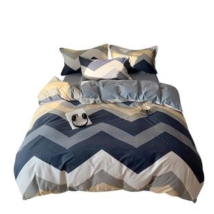 无印良品全棉纯棉床上四件套北欧简约柔软床单被套男生宿舍三件套