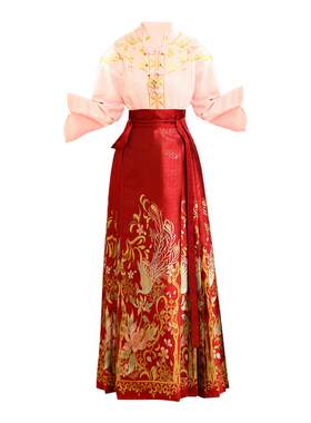 新大码敬酒服结婚马面裙套装礼服