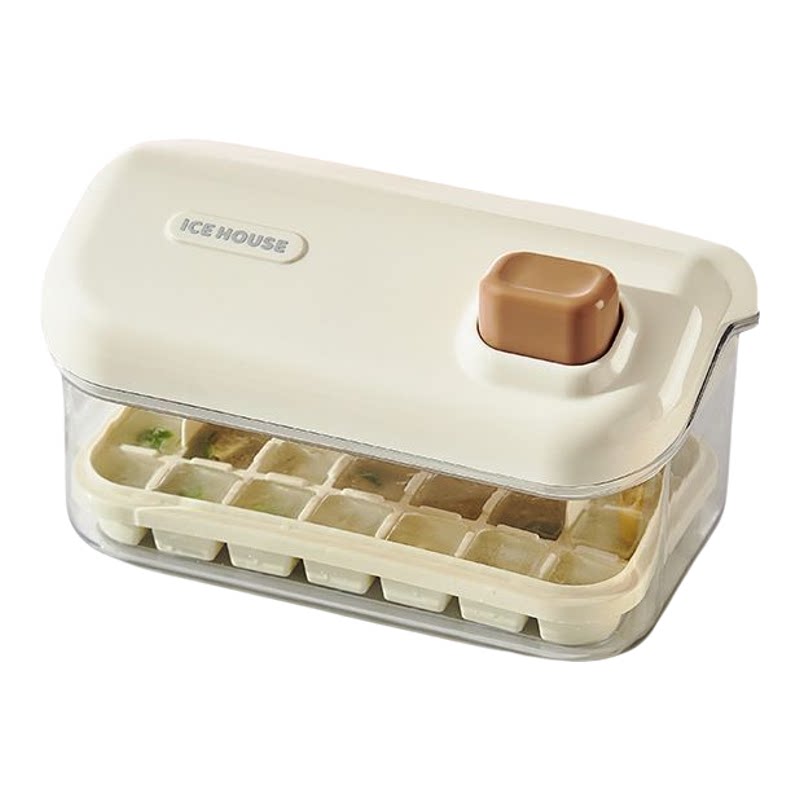 小屋冰格盒家用带盖制冰盒冰粒冰块冰格盒双层储冰收纳食品级制冰