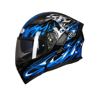 艾狮头盔揭面盔男士摩托车头盔3c认证四季全盔防雾带蓝牙耳机踏板