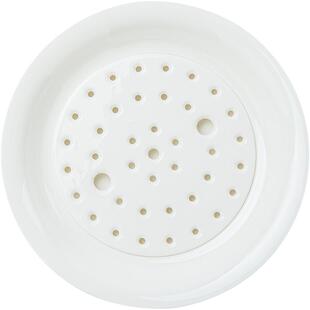 白骨瓷餐具创意托盘陶瓷盘子家用控油碗大菜盘水果双层沥水饺子盘