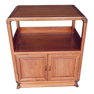 红木菠萝格木餐边柜全实木60小柜原木新古典双门储物柜餐厅收纳柜