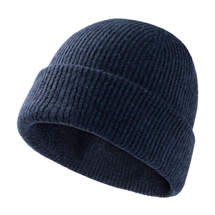 帽子新款冬季羊毛保暖针织帽双层加厚男士毛线帽户外运动防寒时尚