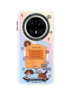 滑板小狗适用华为Mate80promax手机壳磁吸新款mate60带支架保护套mt40e创意网红mete70全包可爱30pro+高级感