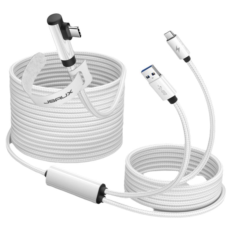 几硕VR串流线piconeo3/4pro数据线oculusquest3/2/1link充电头盔眼镜一体机Typec弯头usb3.2配件连接电脑主机
