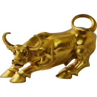 黄铜牛摆件办公室旺市牛客厅酒柜电视柜商铺开业乔迁礼品大号