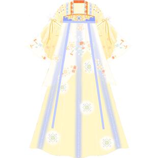 乌扣.娥皇 女童汉服春秋儿童中国风古装襦裙超仙长袖国庆连衣裙秋