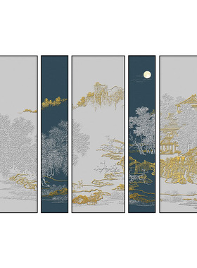 新中式装饰画客厅沙发背景墙