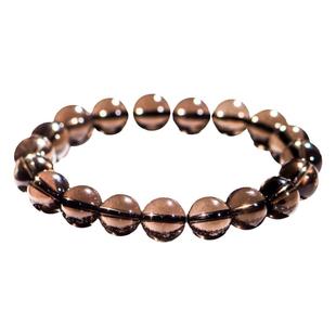 PLSTONE普琳丝天然水晶烟晶茶晶手链水晶手串女男生日礼品礼物