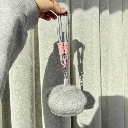 便携式毛线轴手提转动轴可拆卸透明绕线轴diy针织打围巾辅助工具