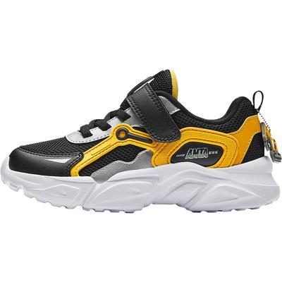 安踏儿童男小童休闲鞋2025冬新款舒适防滑耐磨儿童旋钮低帮运动鞋