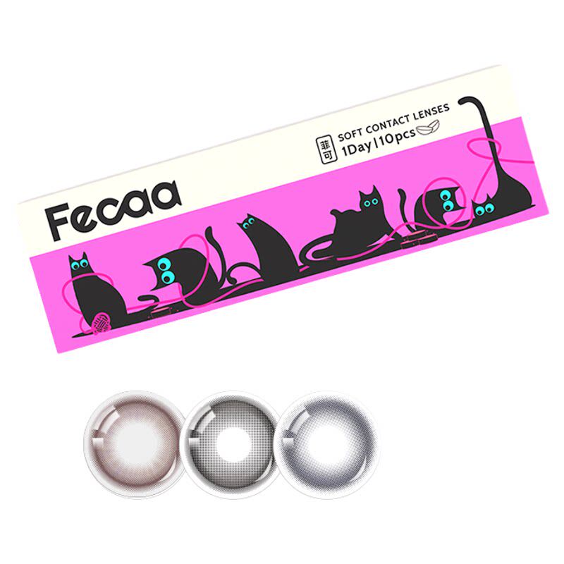 【大直径】Fecaa菲可自然美瞳日抛10片蓝棕彩色隐形眼镜轻混扩瞳