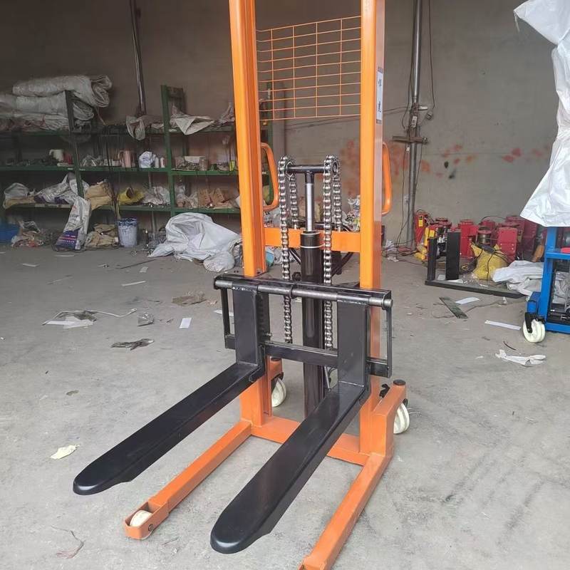 手动叉车升高车装卸车1吨C型钢液压叉车槽钢堆高车托盘车
