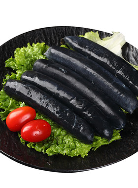 墨鱼肉肠海鲜肠墨斗鱼烤肠商用黑