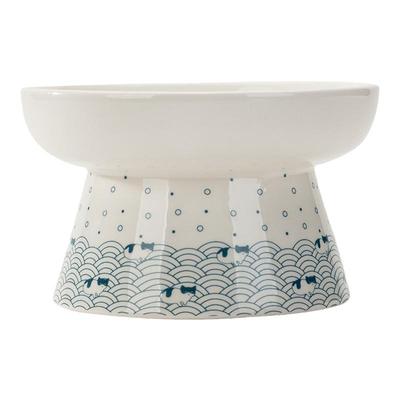 猫碗陶瓷碗猫食盆碗斜口保护颈椎