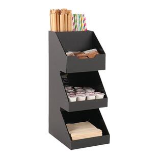 咖啡奶茶店杯架吧台吸管纸巾收纳盒一次性纸杯架取杯器置物架商用