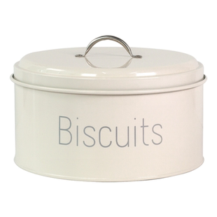 粉颜 北欧风圆形密封零食收纳盒坚果瓜子饼干曲奇面包盒防潮防锈