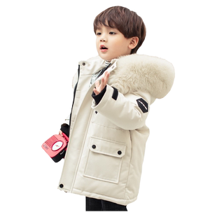 男童羽绒服男小孩冬装2到3岁多儿童4加厚5外套男宝宝棉衣6中长款7