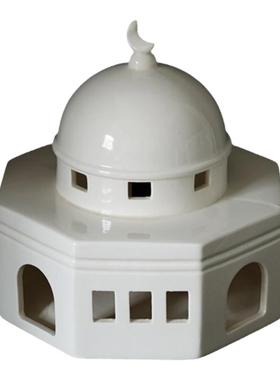 北欧陶瓷梦幻城堡摆件装饰