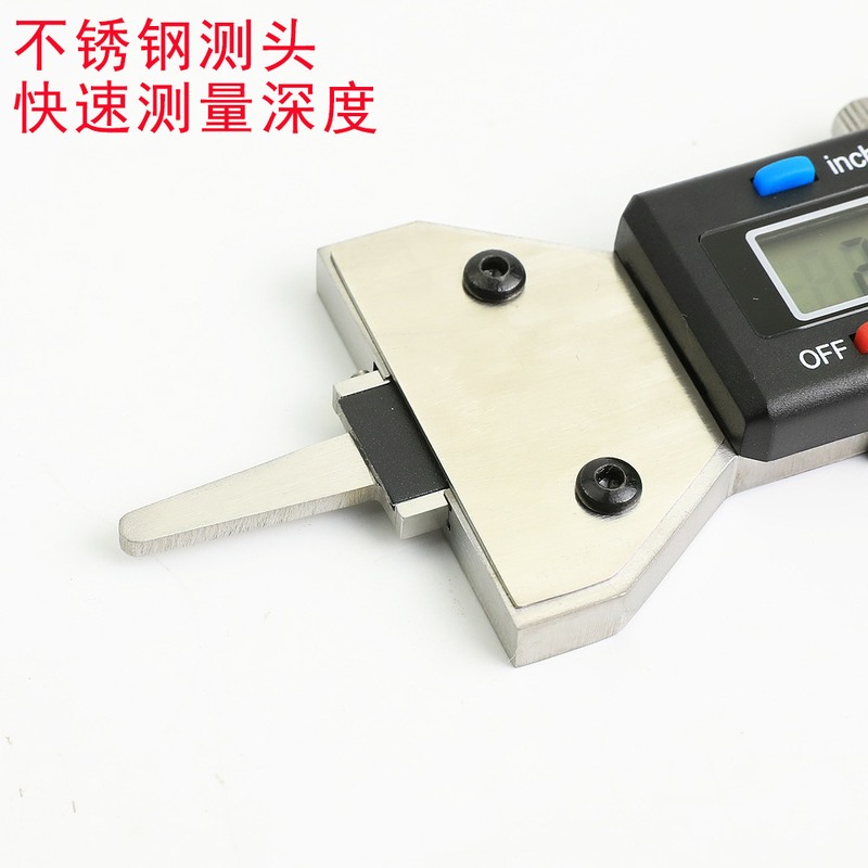 ETOPOO荣誉新品0-25MM0.01MM不锈钢尺尺数显整体深度轮胎