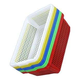 加厚长方形果蔬筛家用厨房沥水篮塑料收纳筐方筛篮配货分拣周转筐