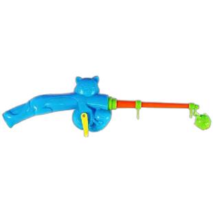 儿童鱼竿玩具伸缩手摇钓竿塑料钓鱼游戏配件磁力教具磁性小孩专用