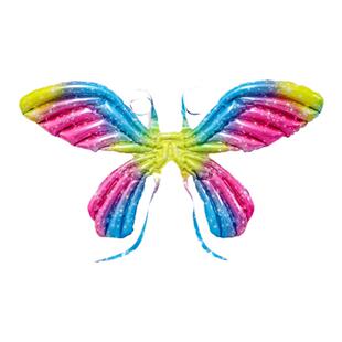 网红发光精灵充气蝴蝶翅膀气球背饰儿童批发摆摊道具铝膜汽球女童