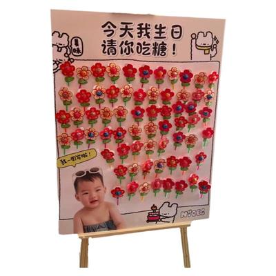 请你吃糖棒棒糖迎宾牌生日装饰