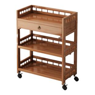 简易推车置物架子收纳零食调料厨房茶具茶叶可移动多功能茶几边几