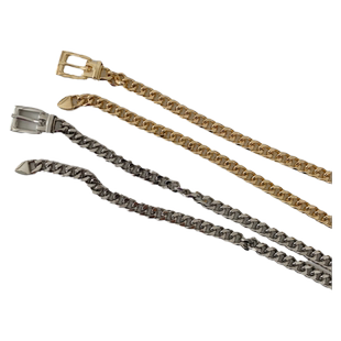 皮带女ins风潮夏季裤带百搭牛仔裤男腰链配饰金属铁链条腰带装饰