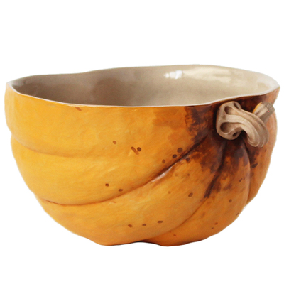 言下新品南瓜餐饮具饭碗酸奶碗蔬菜釉下彩哑光釉创意陶瓷轻奢手工