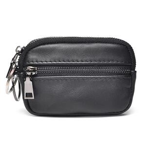 穆羊羊皮迷你零钱包 创意日式真皮钥匙包 零短款拉链包卡包硬币包