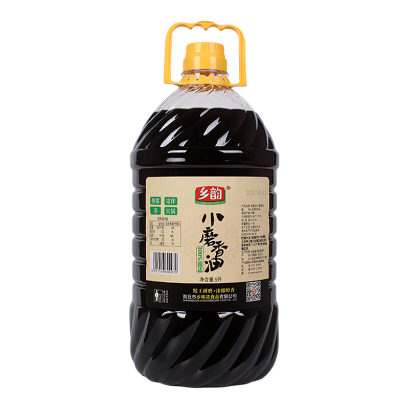 河南特产乡韵小磨香油5L商用餐饮