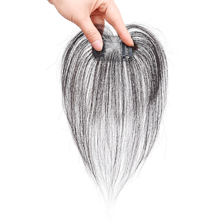 八字刘海轻薄假发片女头顶补发全真发无痕隐形女自然前额胎毛刘海