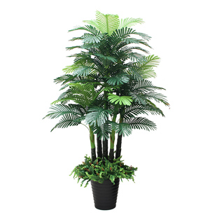 高端轻奢仿真绿植散尾葵大型植物造景室内装饰客厅落地摆件假盆栽