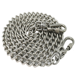 304不锈钢狗链子牵引绳铁链条防咬链小中大型犬项圈金毛德牧拴狗