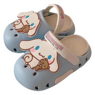 夏季新款网红卡通三丽鸥玉桂狗包头凉拖鞋防滑外穿儿童洞洞鞋女童