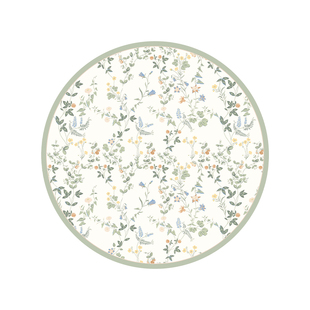 新中式茶几大圆桌桌布圆形双层餐桌带转盘桌垫防水防油免洗皮革垫