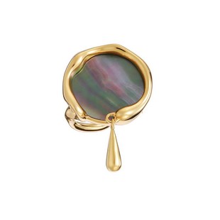 THEOGONY众神记 水波纹黑贝母戒指