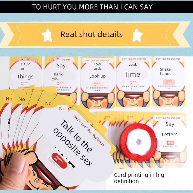 害你在心口难开桌游谁是卧底不要做挑战秒死头带休闲聚会卡牌游戏