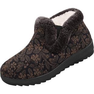 老北京布鞋女冬季加绒加厚新款羊毛妈妈棉鞋老年人奶奶保暖雪地靴