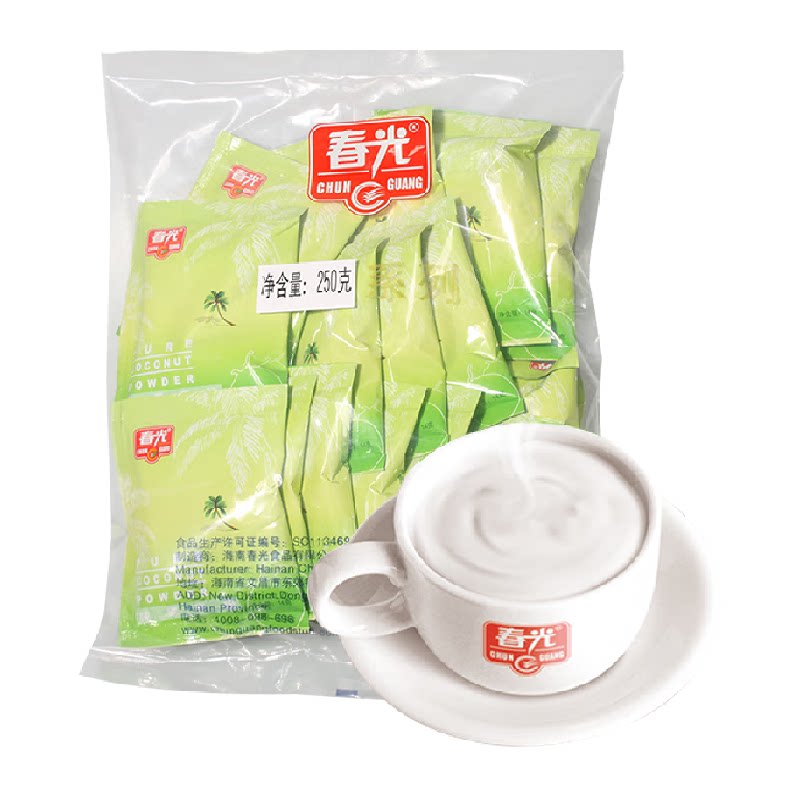 春光纯椰子粉250g海南特产精选东郊椰林老椰榨汁特制无添加冲泡