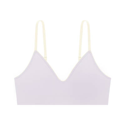 无缝撞色吊带文胸精致又舒服