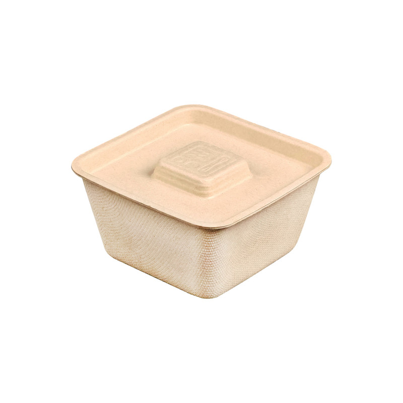 纸浆小方盒一次性零食甜品包装盒