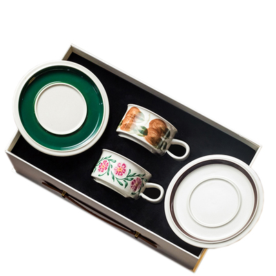 高级感小清新陶瓷对杯情侣杯创意咖啡杯碟送女生女朋友闺蜜礼物